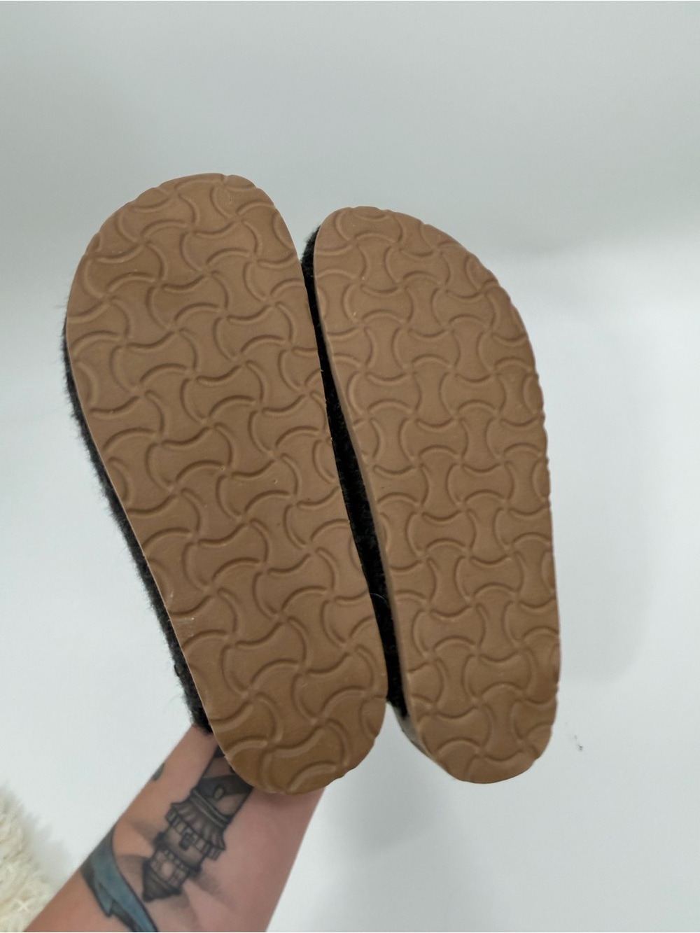 Garnet Hill Gray Wool Slip On Mules - Picture 5 of 5